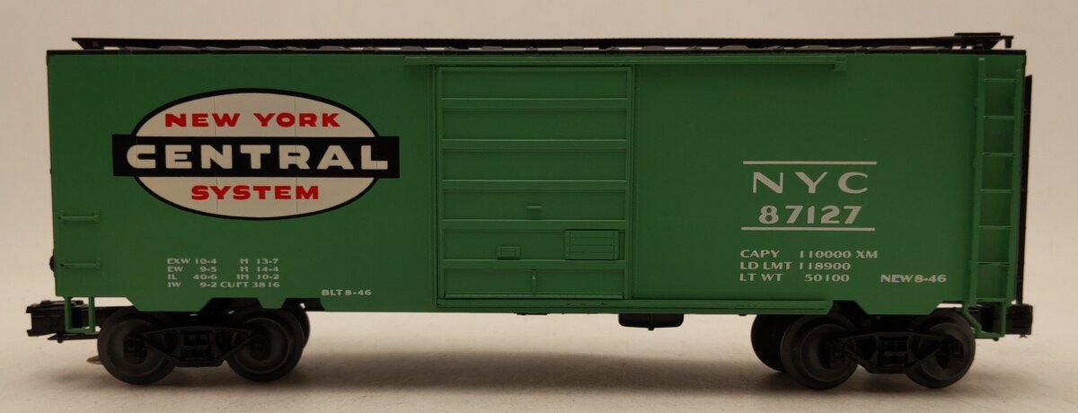 Weaver 3091 O Gauge New York Central Boxcar #87127 LN