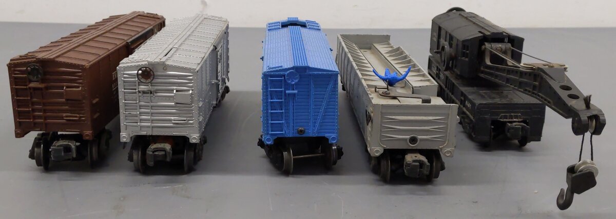 Lionel O Gauge Assorted Freight Cars; 3386, 356225, 3454, 81000, 6460, [5] VG