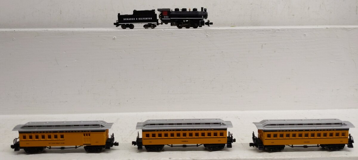 Bachmann 24020 N Scale Durango and Silverton Steam Starter Passenger Train Set EX/Box