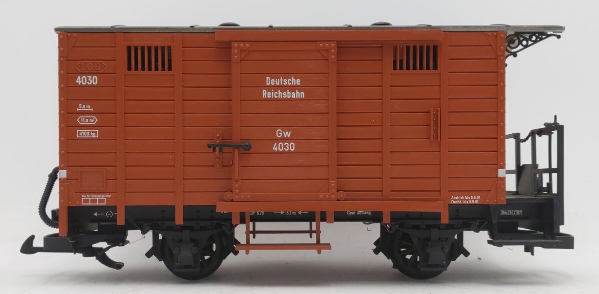 LGB 4030 G Scale Custom Deutsche Reichsbahn Boxcar w/Sound EX/Box