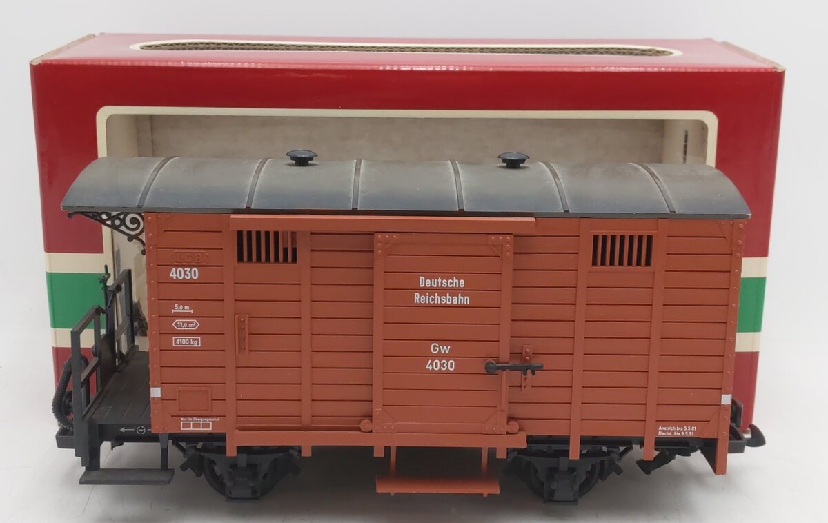 LGB 4030 G Scale Custom Deutsche Reichsbahn Boxcar w/Sound EX/Box