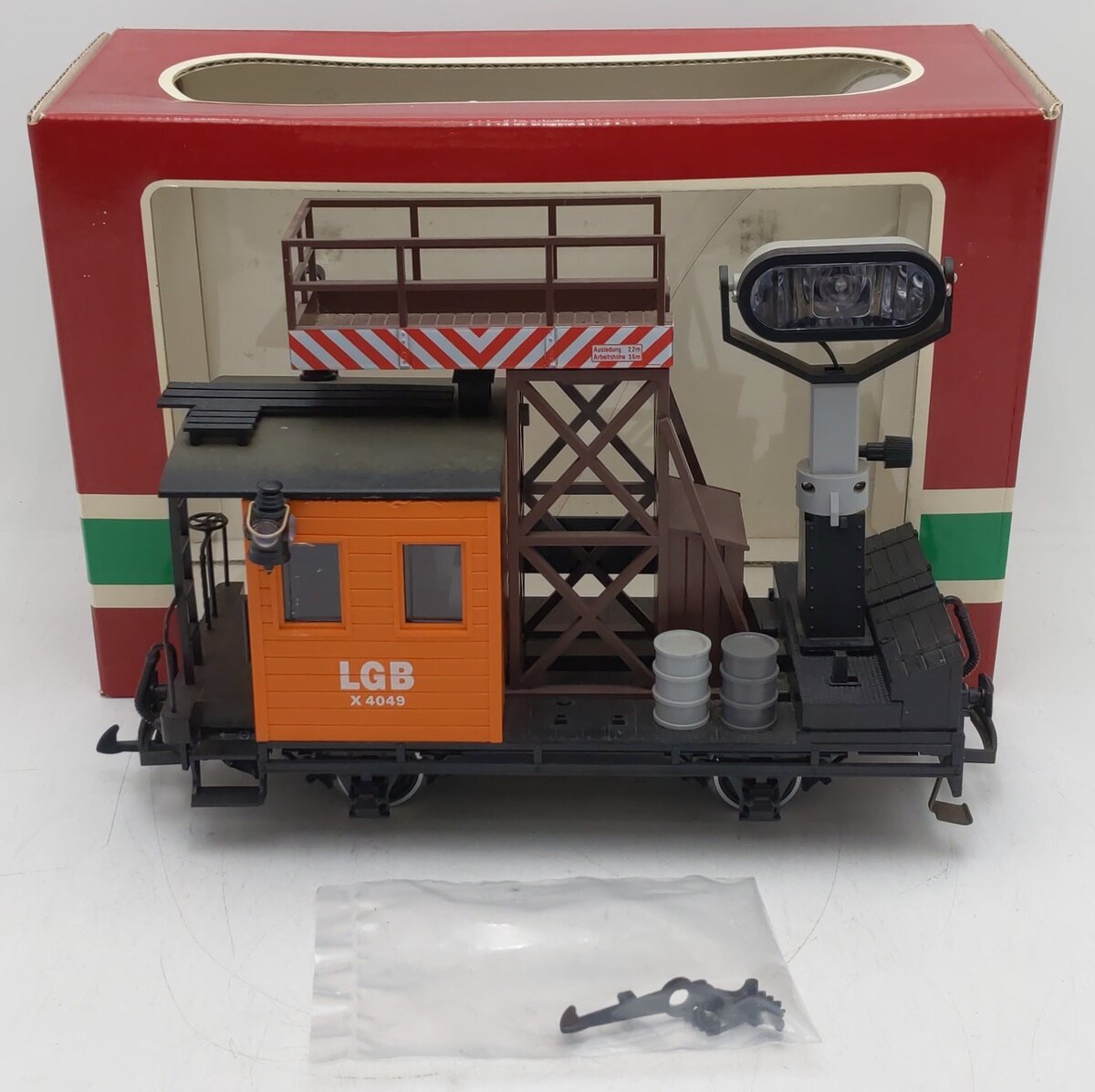 LGB 4049 G Scale Operating Searchlight Car w/ Metal Wheels VG/Box