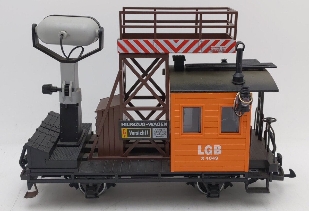 LGB 4049 G Scale Operating Searchlight Car w/ Metal Wheels VG/Box