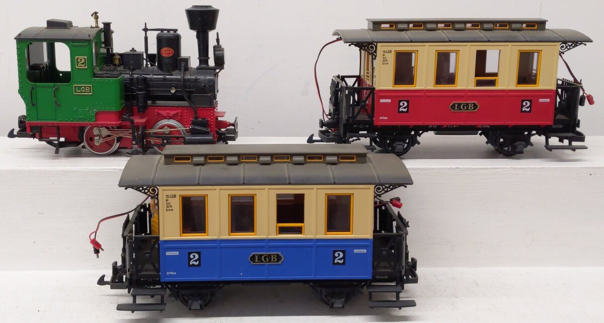 LGB 20301 G Scale Steam Passenger Train Set #2 VG/Box