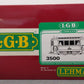 LGB 3500 G Scale Yellow Non-Powered 'Martini' Streetcar/Trolley (Plastic Wheels) VG/Box