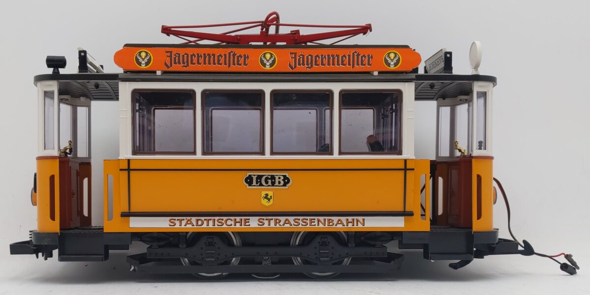 LGB 2035 G Scale Jagermeister Streetcar/Trolley VG/Box