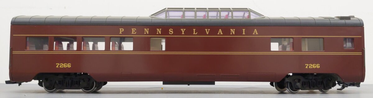 LGB 32580 G Scale Custom Pennsylvania Illuminated Vista Dome Car #7266 EX/Box