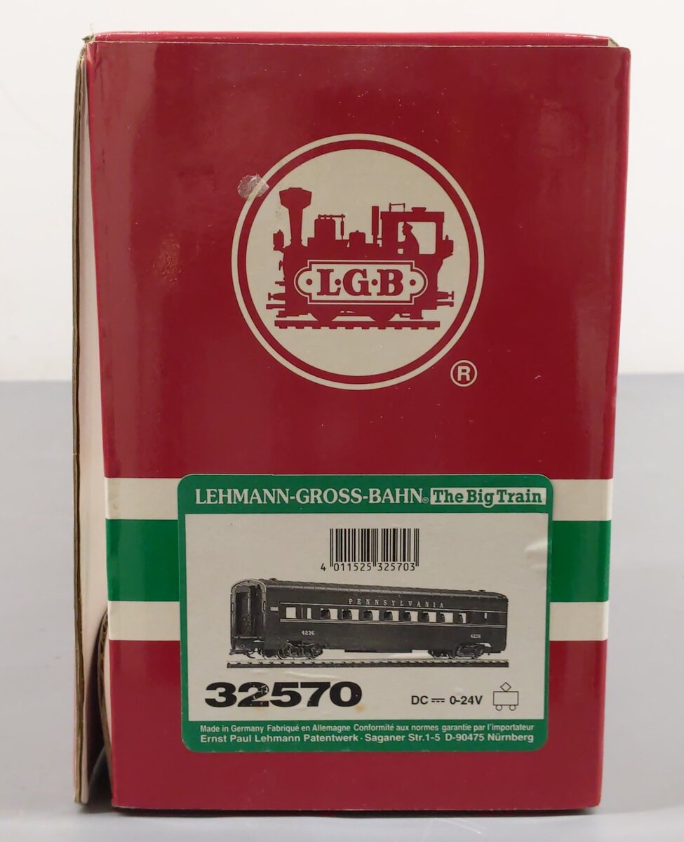 LGB 32570 G Scale Custom Pennsylvania Streamlined Pullman Car #4092 EX/Box