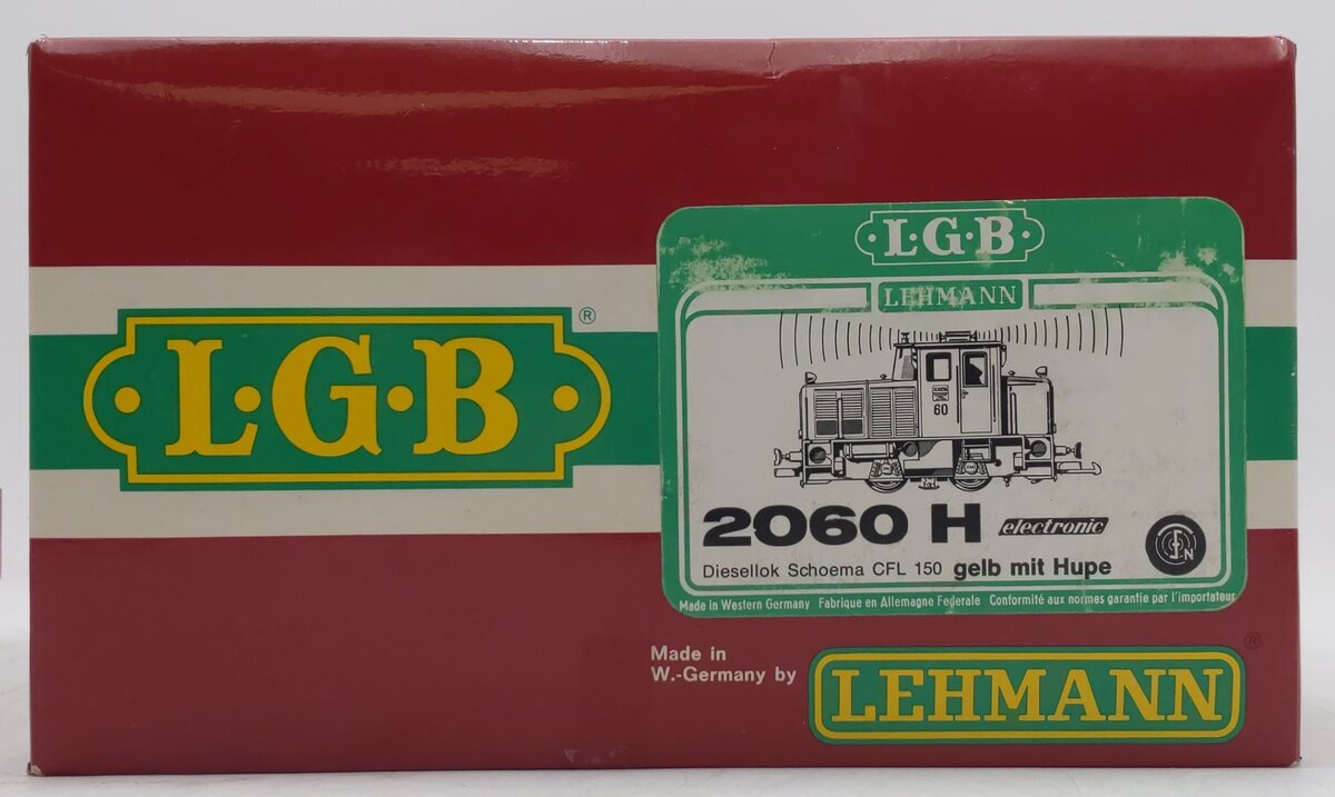 LGB 2060H G Scale Yellow Diesel Locomotive with Horn #2060 EX/Box