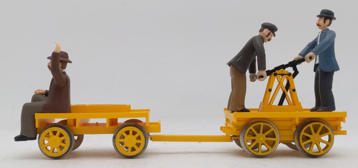 Bachmann 96201 G Scale Motorized Handcar w/Trailer EX/Box