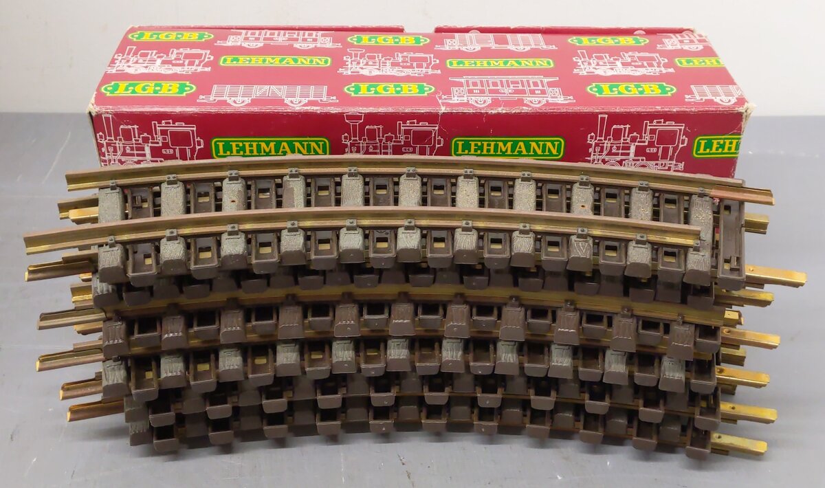 LGB 1100 G Scale 30 Degree Curved Track Sections (12) VG/Box