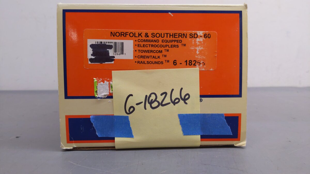 Lionel 6-18266 O Gauge Norfolk Southern SD-60 Diesel Locomotive #6552 EX/Box