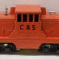Lionel 628 Vintage O Gauge Custom C&S 44 Ton Diesel Locomotive VG