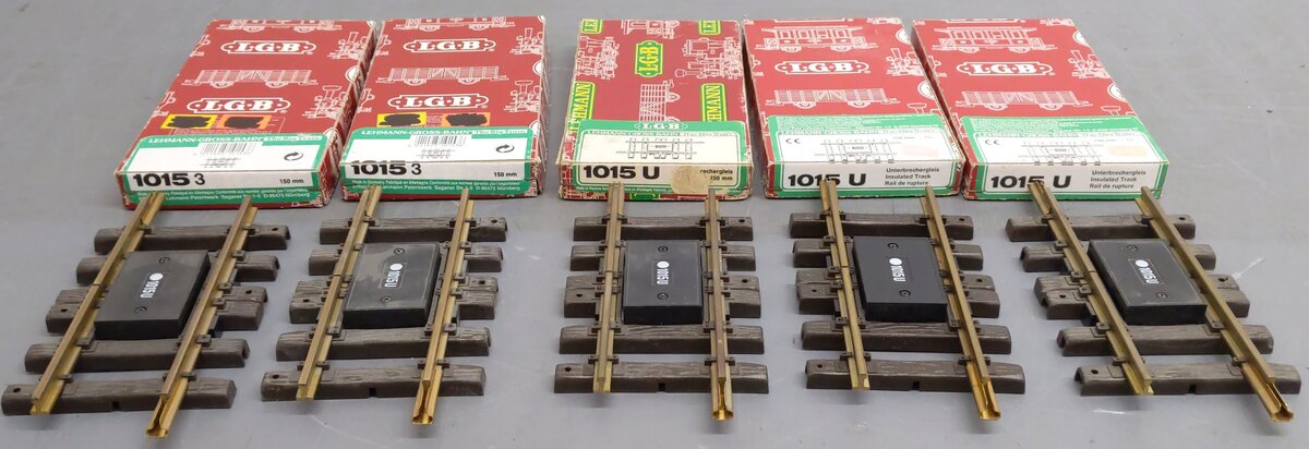 LGB G Scale Assorted Track Sections 1015U, 10153 [5] EX/Box