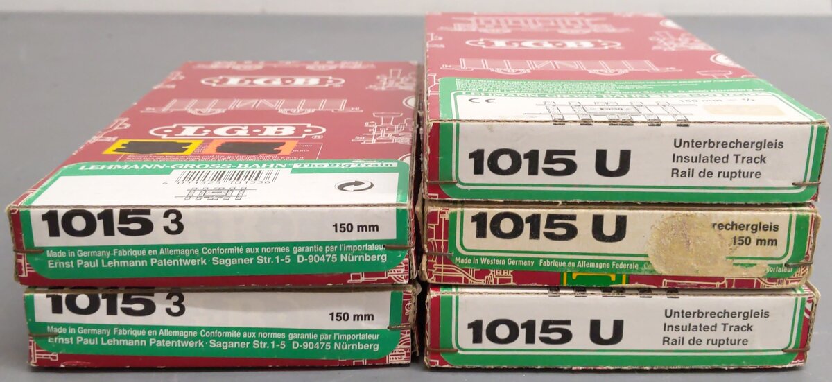 LGB G Scale Assorted Track Sections 1015U, 10153 [5] EX/Box