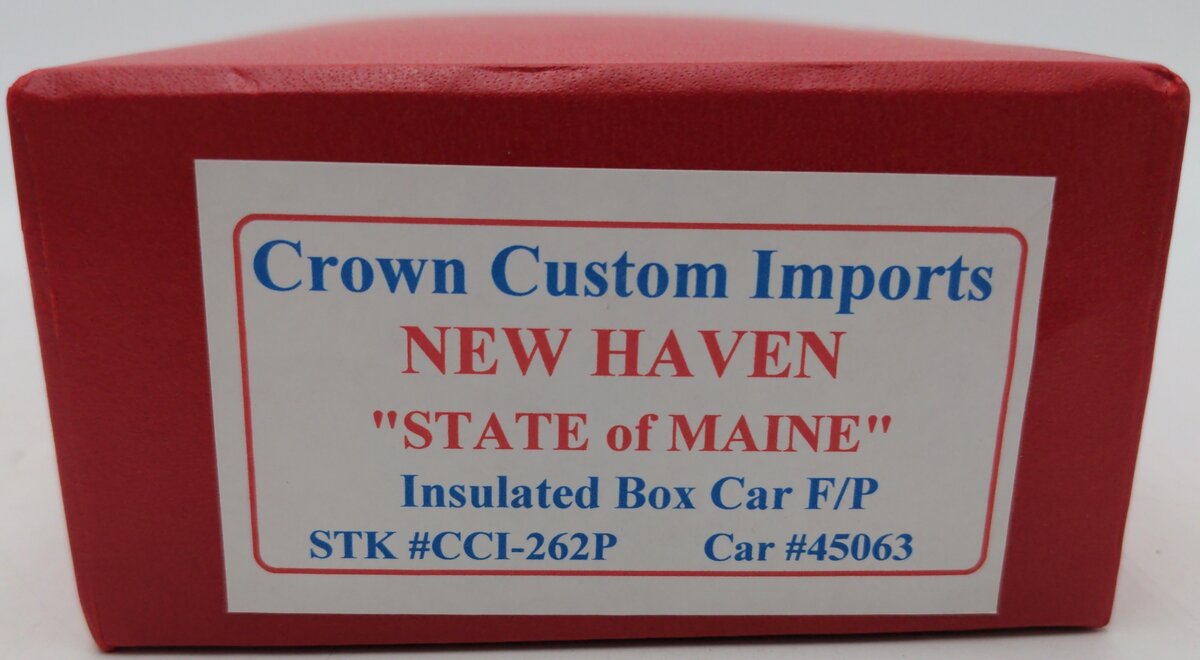 Crown Custom Imports CCI-262P HO BRASS New Haven "State of Maine" Boxcar #45063 EX/Box