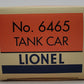 Lionel 6-38310 O Gauge Sunoco Double Dome Tank Car #6465 NIB