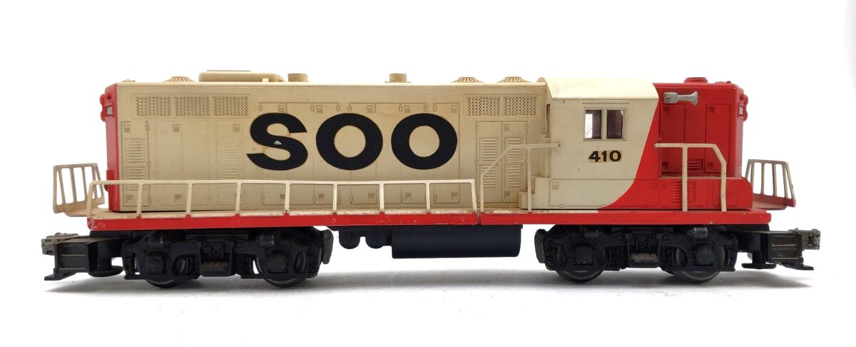Customized Lionel O Gauge Soo Line GP9 Non-Powered Diesel Locomotive #410 VG