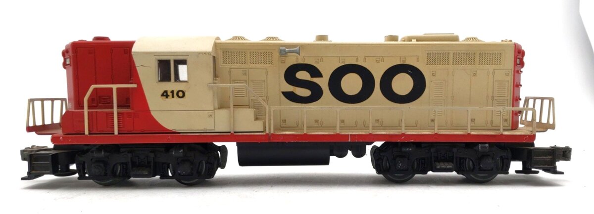 Customized Lionel O Gauge Soo Line GP9 Non-Powered Diesel Locomotive #410 VG