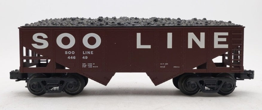 Industrial Rail IDM4006 O Gauge Soo Line 2-Bay Hopper with Coal Load EX