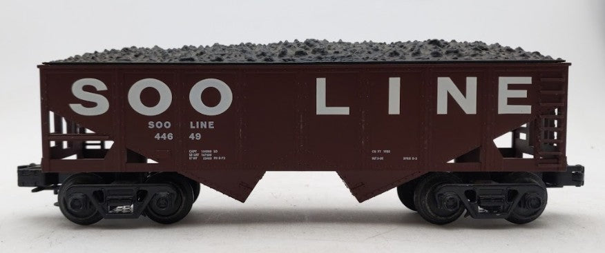 Industrial Rail IDM4006 O Gauge Soo Line 2-Bay Hopper with Coal Load EX