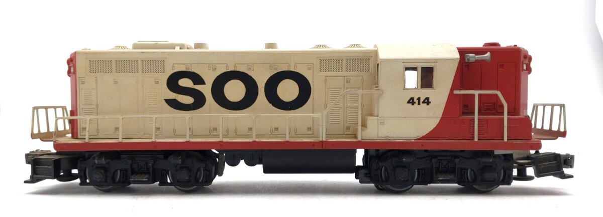 Lionel O Gauge Custom Soo Line GP9 Diesel Locomotive #414 VG