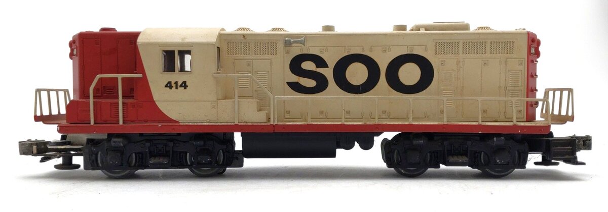 Lionel O Gauge Custom Soo Line GP9 Diesel Locomotive #414 VG