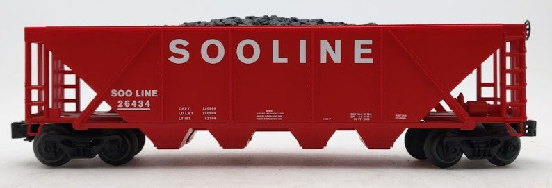 Lionel 6-26434 O Gauge Soo Line 4-Bay Hopper Car #26434 EX