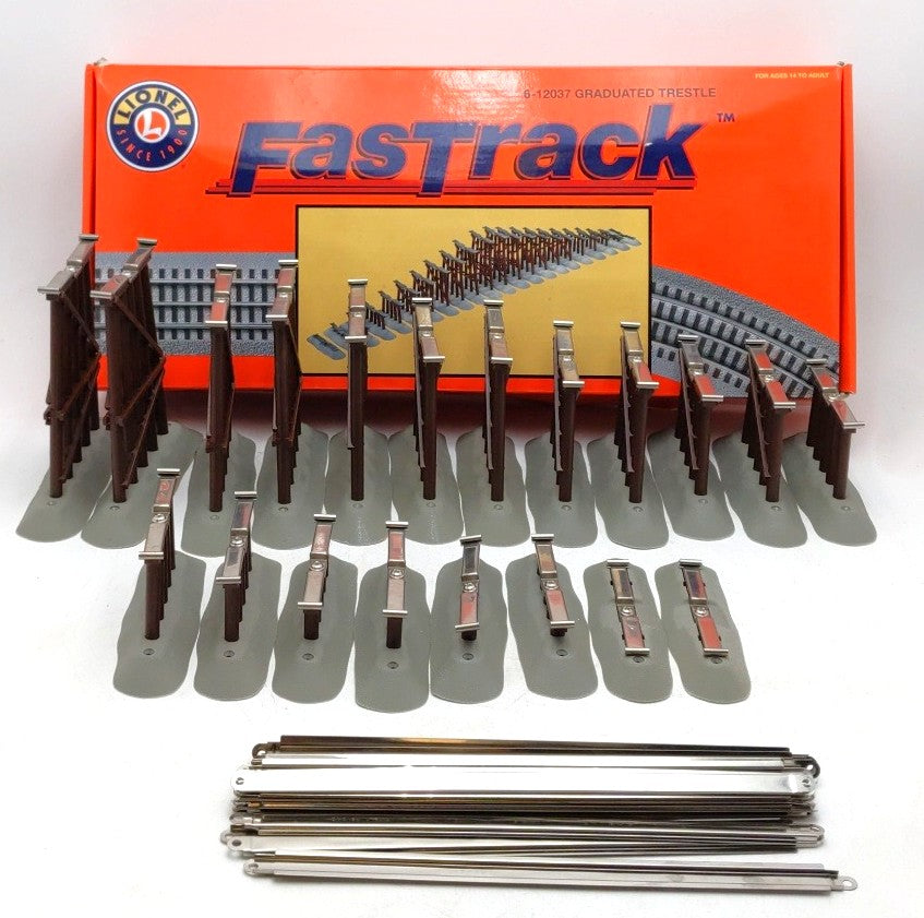 Lionel 6-12037 O FasTrack Graduated Trestle Set EX/Box