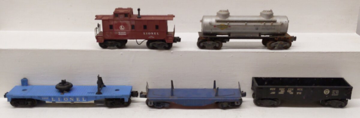 Lionel Vintage O Gauge Freight Cars #347000,6357,6465,3409 [5] VG