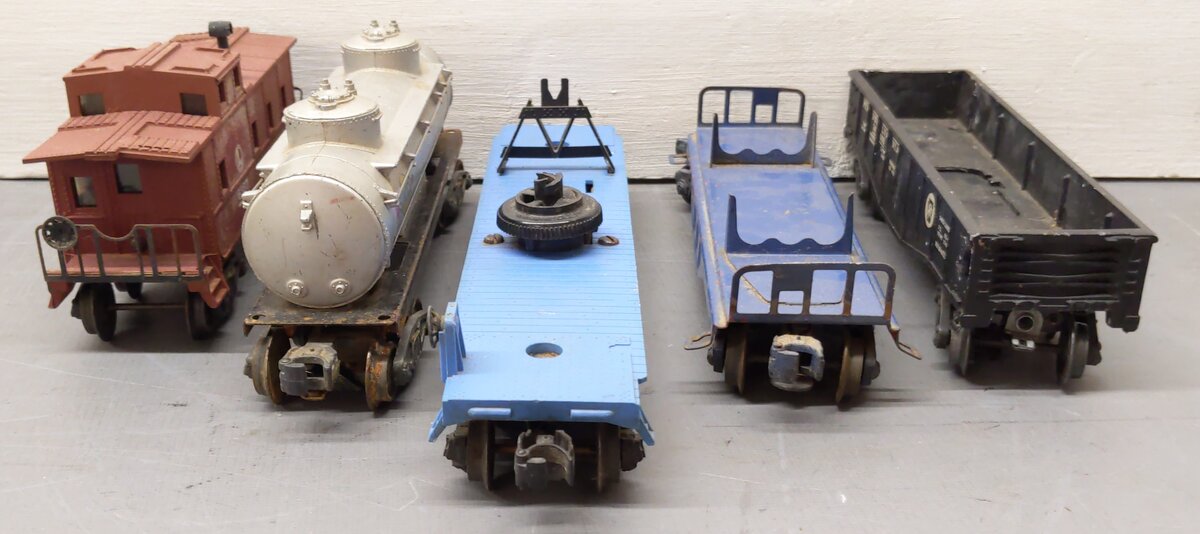 Lionel Vintage O Gauge Freight Cars #347000,6357,6465,3409 [5] VG