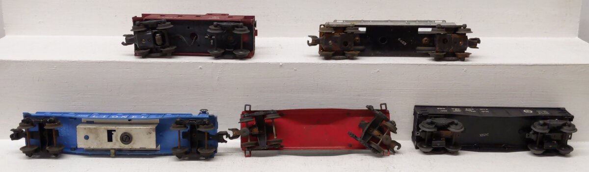 Lionel Vintage O Gauge Freight Cars #347000,6357,6465,3409 [5] VG