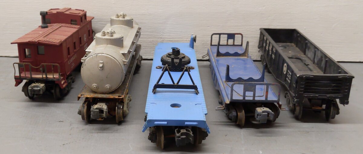 Lionel Vintage O Gauge Freight Cars #347000,6357,6465,3409 [5] VG