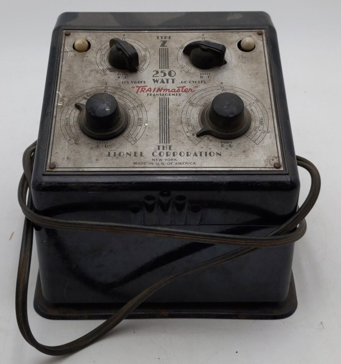 Lionel O Postwar Type Z 250 Watt Trainmaster Transformer