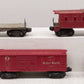 Lionel Vintage O Gauge Freight Cars #3459,x6014,6342,6411 [5] VG