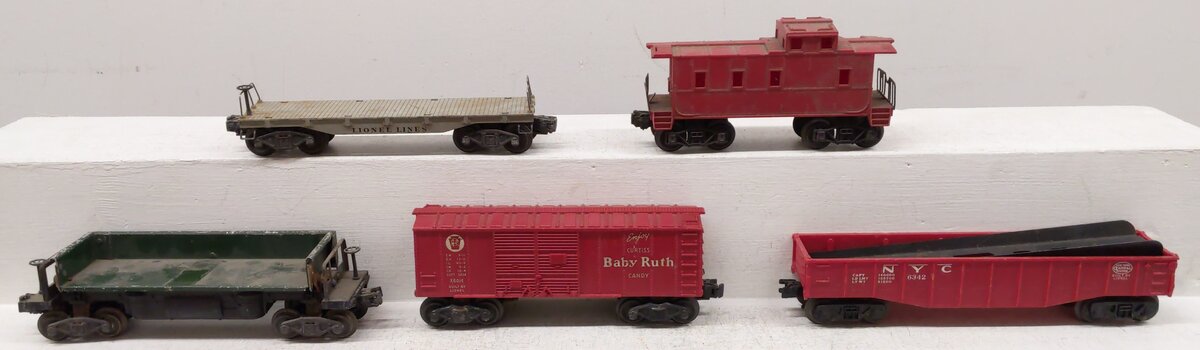 Lionel Vintage O Gauge Freight Cars #3459,x6014,6342,6411 [5] VG