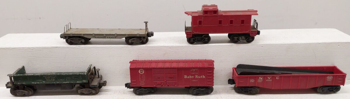 Lionel Vintage O Gauge Freight Cars #3459,x6014,6342,6411 [5] VG