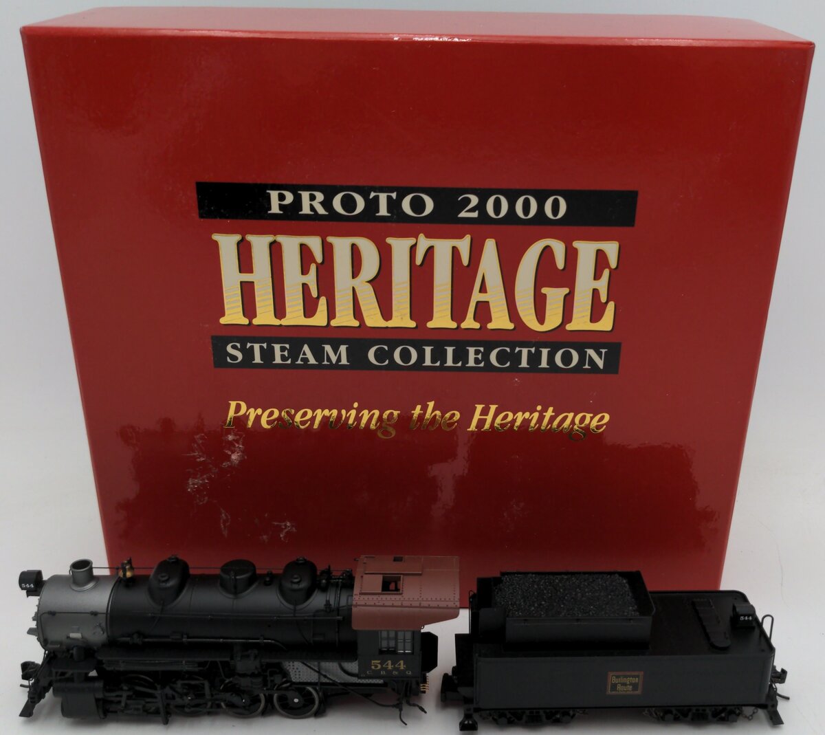 Proto 2000 920-60103 HO Scale CB&Q USRA 0-8-0 Locomotive & Tender W/Sound & DCC EX/Box