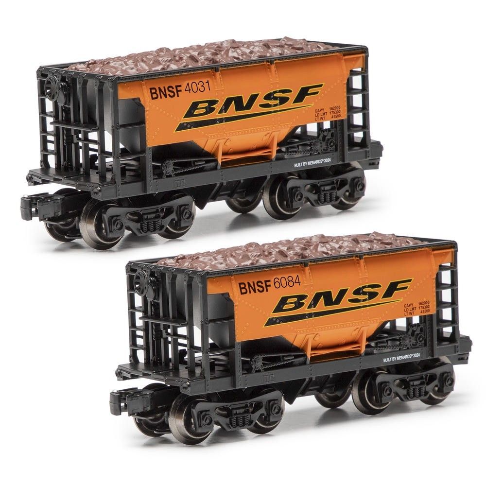 Menards 275-9351 O Gauge BNSF Ore Cars (2 Pack) #4135 and #4136 NIB