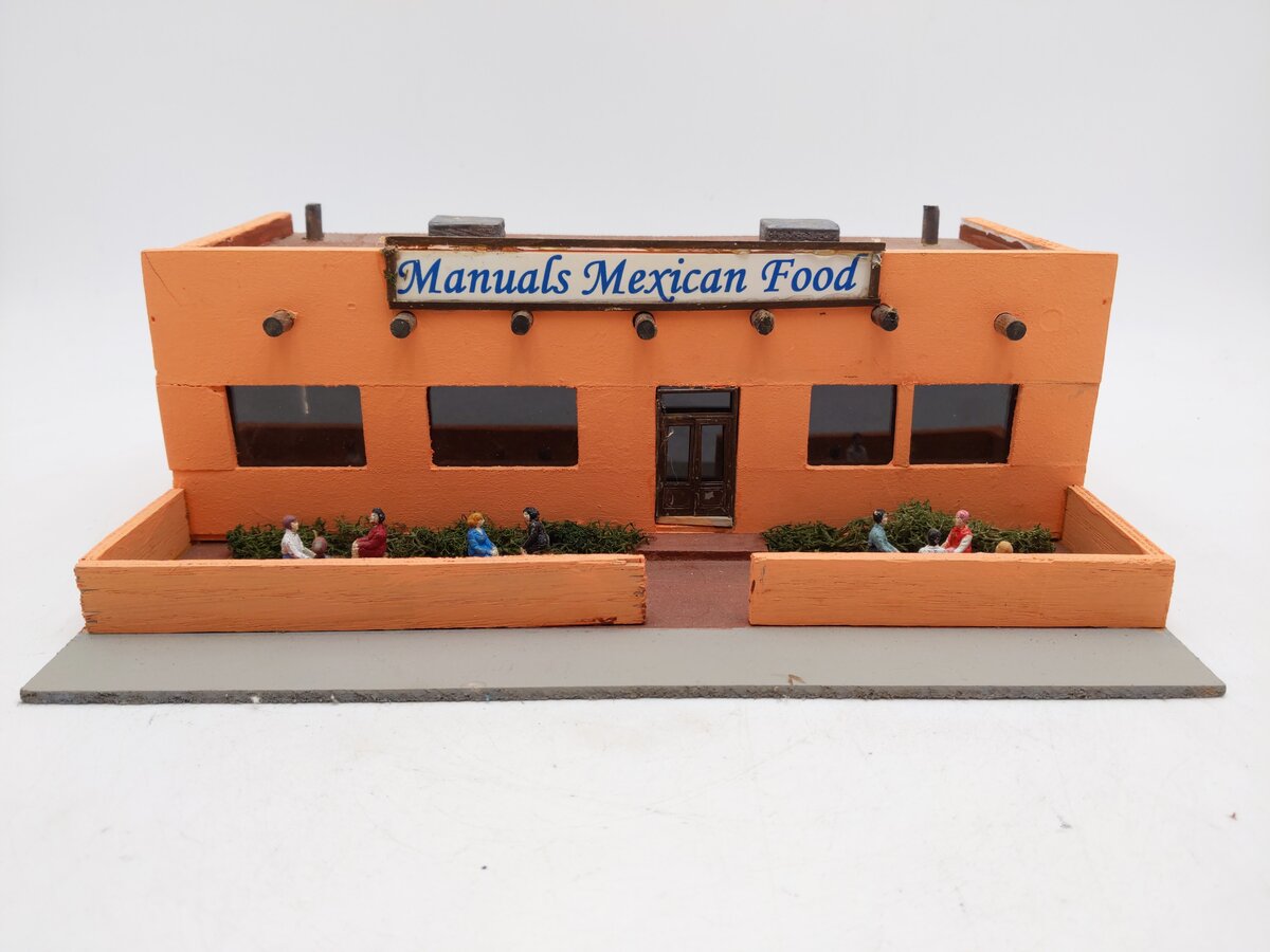 Custom HO Scale "Manuals Mexican Food" Restaurant EX