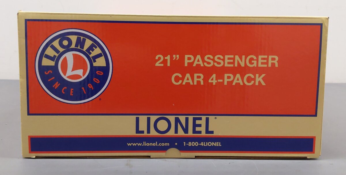 Lionel 2527490 O Gauge Nickel Plate Road 21" Passenger Car 4-Pack LN/Box