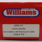 Williams GP9-117 O Gauge Union Pacific GP-9 Power A w/Horn #727 EX/Box