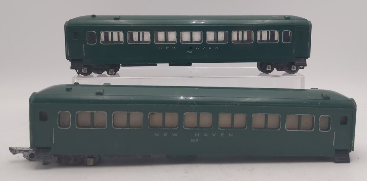 American Flyer Vintage S New Haven Green Pullman Passenger Cars: 650, 650 [2]