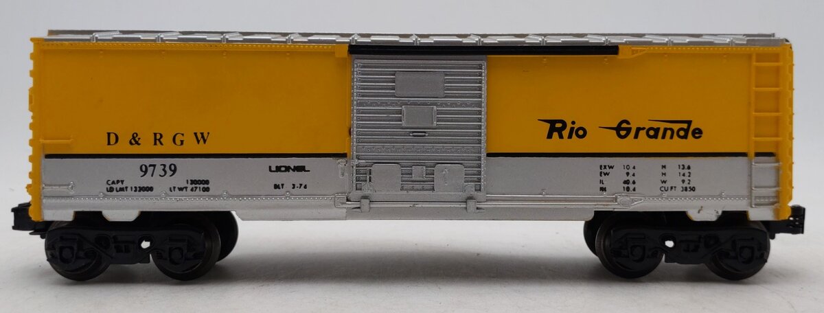 Lionel 6-9739 O Gauge Denver and Rio Grande Western Boxcar EX