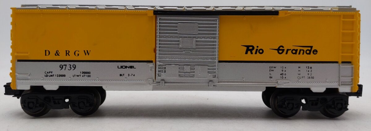 Lionel 6-9739 O Gauge Denver and Rio Grande Western Boxcar EX
