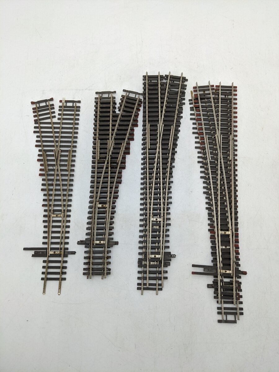 Shinohara Track Ho Scale Assorted Switches [7] VG