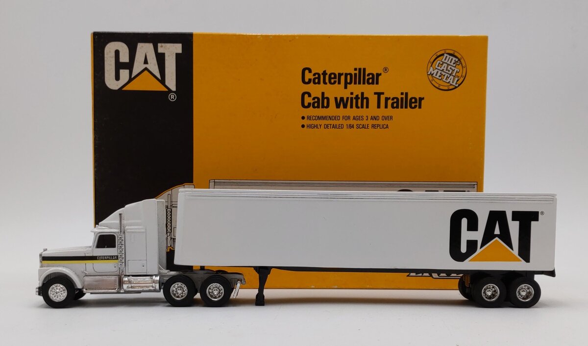 Ertl 7712 1:64 Die Cast Caterpillar Cab w/Trailer LN/Box