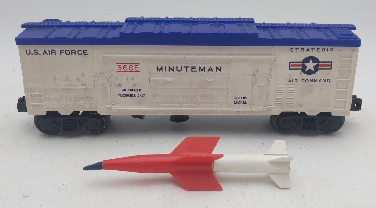 Lionel 3665 Vintage O Gauge US Air Force Minuteman Missile Launching Car EX/Box