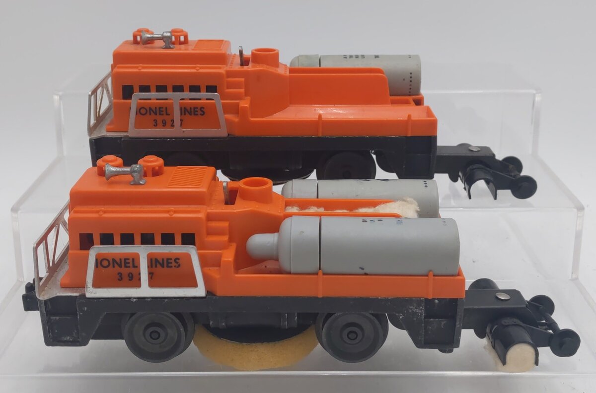Lionel O Vintage Postwar Motorized Track Cleaner Cars: 3927 [2] EX