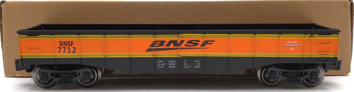 Menards 279-7026 O Gauge BNSF Gondola Car #7712 LN/Box